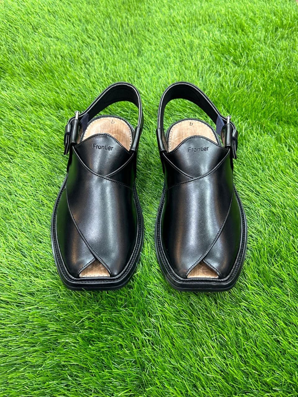 Peshawari Black Chappal(A#813)